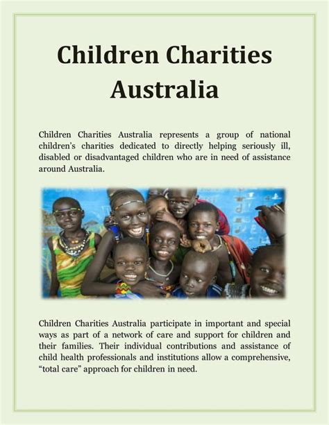 children's charities in australia